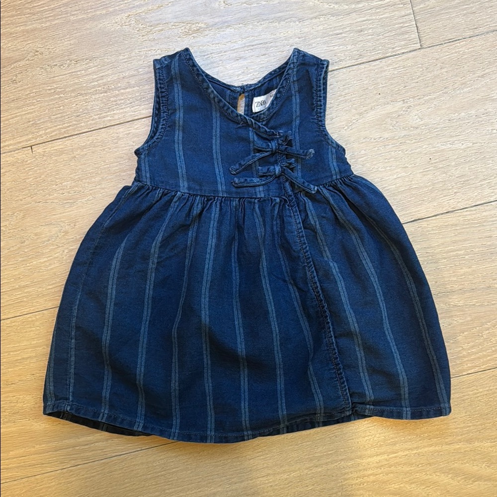 Zara Denim Dress with Bows